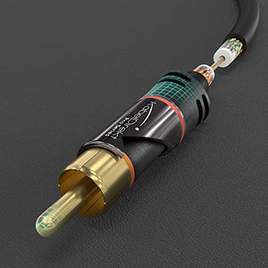 KabelDirekt 2m Cavo RCA a Jack Y, (Coassiale Audio Stereo 2 Connettori 2 m