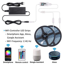 Carica l&#39;immagine nel visualizzatore di Gallery, Striscia LED WiFi 10M (2 x 5M), ALED LIGHT RGB Strip 5050 SMD 300 LEDs...