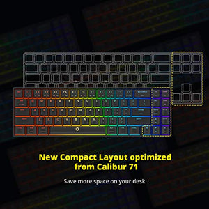 DREVO Calibur V2 60% Tastiera Meccanica da Interruttore Outemu Rossi, Nero