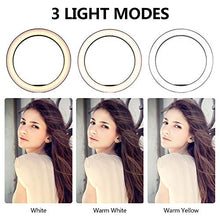 Carica l&#39;immagine nel visualizzatore di Gallery, UFLIZOGH Luce ad Anello Led Dimmerabile 10&quot; con Stativo Treppiede per Selfie...