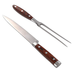 Barbecue Fork Tool Set Coltello in acciaio inox Carving Outdoor... - Ilgrandebazar