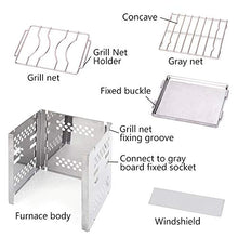 Carica l'immagine nel visualizzatore di Gallery, CestMall Stufa Portatile in Acciaio Inox a Legna Leggera per Portatile...