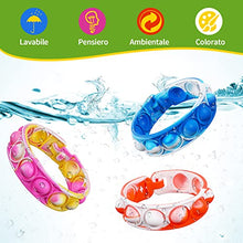 Carica l'immagine nel visualizzatore di Gallery, Dora Sicom da 32 pezzi Bracciale in silicone, set da gioco con bracciale in gomma, braccialetto con fossette in gomma semplice per bambini/adulti, Ideale come gadget per feste bambini