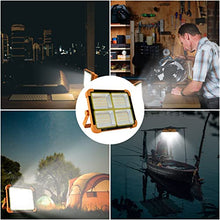 Carica l'immagine nel visualizzatore di Gallery, CosyEasy 100W Faro LED Portatile, 15600mAh Solare Faro Luce Ricaricabile Luce Lavoro, 10000 Lumen lampada da Luce da Campeggio LED, Proiettore LED Ricaricabile per Cantiere, Garage, Emergenza(A)