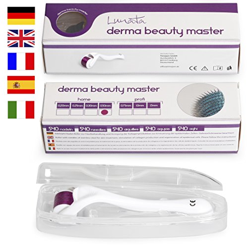 Lunata (Upgrade 2019) Dermaroller 0,5mm (540 aghi in acciaio - Ilgrandebazar