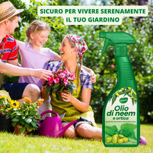 Carica l'immagine nel visualizzatore di Gallery, Gardemia Olio di Neem e Ortica per Piante 750ml Spray Azione Naturale Contro Varie Avversità Straordinarie Proprietà Naturali Macerato Ortica Giardino Alberi Multiuso Alternativa Eco ad Ampio Spettro