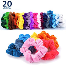 Carica l&#39;immagine nel visualizzatore di Gallery, 20 Elastici Per Capelli Scrunchies Velluto Vsco Girl Di Qualità Morbidi... - Ilgrandebazar