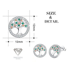 Carica l&#39;immagine nel visualizzatore di Gallery, MEGA CREATIVE JEWELRY Orecchini da Donna Albero Della Vita in Argento - Ilgrandebazar