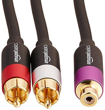 Carica l'immagine nel visualizzatore di Gallery, AmazonBasics - Adattatore RCA a Y, 2 maschi verso 1 femmina, 30,5 cm - Ilgrandebazar