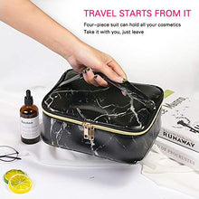 Carica l'immagine nel visualizzatore di Gallery, SunTop 4 Pezzi Borse da Toilette, make up borse viaggio, Beauty Case Nero