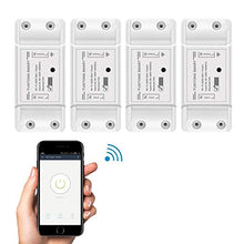 Carica l&#39;immagine nel visualizzatore di Gallery, WiFi Smart Switch Google Home e App Controllo, AOZBZ Telecomando Senza 4 Pack - Ilgrandebazar
