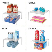 Carica l&#39;immagine nel visualizzatore di Gallery, mDesign Set da 2 mensole Porta Piatti impilabili per la Cucina Grigio Chiaro