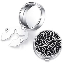 Carica l&#39;immagine nel visualizzatore di Gallery, HONEY BEAR Retro Modello scolpito Gemelli Copri Bottoni per Nero Con Argento - Ilgrandebazar