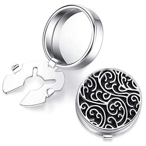 HONEY BEAR Retro Modello scolpito Gemelli Copri Bottoni per Nero Con Argento - Ilgrandebazar