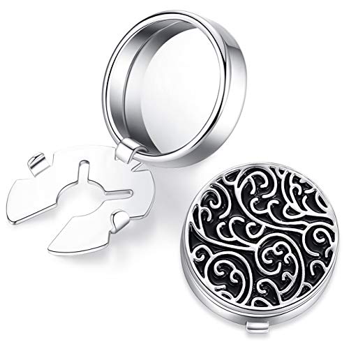 HONEY BEAR Retro Modello scolpito Gemelli Copri Bottoni per Nero Con Argento - Ilgrandebazar