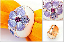 Carica l'immagine nel visualizzatore di Gallery, Yoursfs Anello Fiore viola fantasia ampio 18 K Placcato Oro solitarie in... - Ilgrandebazar
