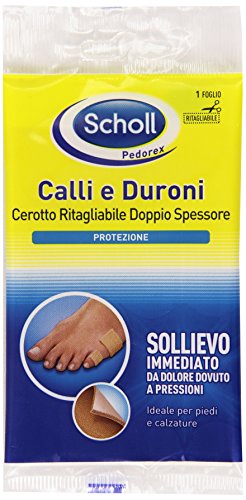 Scholl Calli e Duroni Cerotto Ritagliabile, Doppio Spessore, 1 Foglio - Ilgrandebazar