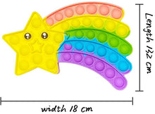 Carica l'immagine nel visualizzatore di Gallery, PIANETA Pop it Push it Fidget Toy, Pop Bubble, Gioco Antistress a fine Tensione Giocattolo sensoriale L'autismo allevia l'ansia. per Bambini e Adulti (Star)