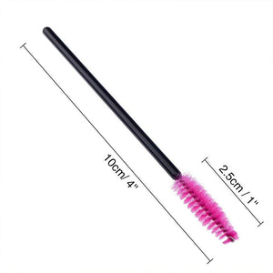 G2PLUS, 100 pennelli da ciglia per mascara, strumenti usa e Rosa Rossa + Nera - Ilgrandebazar