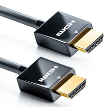 Carica l'immagine nel visualizzatore di Gallery, deleyCON 0,5m Cavo HDMI SLIM ad Alta Velocità con Ethernet 0,5 metri, Nero