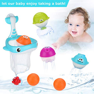 Joyoldelf 8 pz Giochi Bagnetto - 2-in-1 di Tiro e Pesca con 4... - Ilgrandebazar