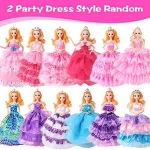 56 Set Abbigliamento e Accessori per Barbie Doll, Accessori per Bambole Mini Vestiti Abiti Pantaloni Bikini Scarpe Borsa Accessori per 11.5 Pollici Principessa Bambola (Consegna Casuale)