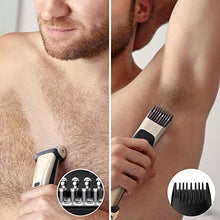 Carica l'immagine nel visualizzatore di Gallery, Philips BG7025/15 Bodygroom 7000 Depilatore Corpo da Uomo, Wet&amp;Dry, Pettini...