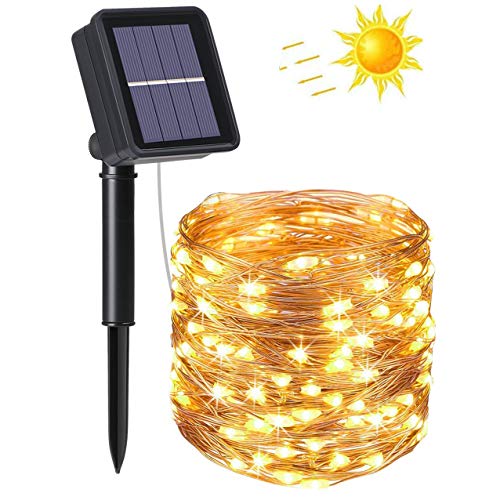 flintronic Catena Luminosa Solare, Luci Solari Esterno, 8 Modi #1 Pc 100led