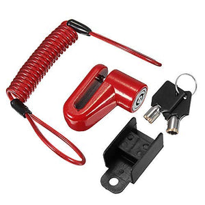 GOZAR Scooter Elettrico Antifurto in Acciaio Wire Lock Freni A Disco Rosso
