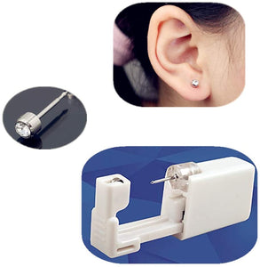 6 pistole usa e getta per piercing all'orecchio, con orecchini, indolore, per ragazze, donne e uomini