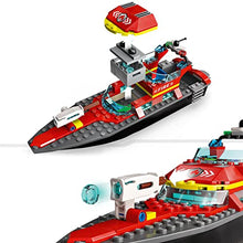 Carica l&#39;immagine nel visualizzatore di Gallery, LEGO CITY 60373 La barca di salvataggio dei pompieri, giocattolo galleggiante, jetpack e minifigurine