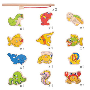 Bigjigs Toys Gioco della Pesca in Legno - Ilgrandebazar