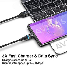 Carica l'immagine nel visualizzatore di Gallery, AVIWIS Cavo USB Tipo C Magnetico, [2Pezzi 2M] Nylon Magnet C (2M) - Ilgrandebazar