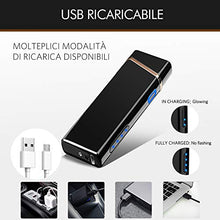 Carica l&#39;immagine nel visualizzatore di Gallery, Accendino Elettrico, USB Ricaricabile Antivento... - Ilgrandebazar
