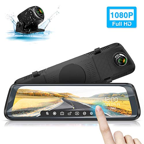 WiMiUS Dash Cam Doppia Telecamera per Auto Screen 10 Pollici Full HD 1080P...