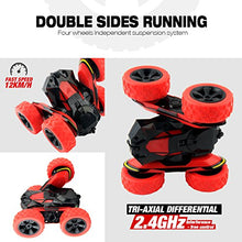 Carica l'immagine nel visualizzatore di Gallery, Macchina Telecomandata, 4WD RC Auto Telecomando 360° Rotazione Acrobatica RC Stunt Car Telecomandate 1:28 / 2.4GHZ Macchina Radiocomandata per Bambini Giocattoli Regalo- Rosso (Batteria Non Inclusa)