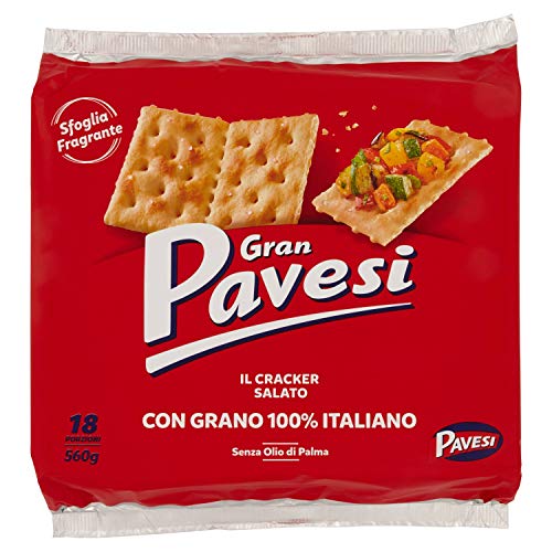 Gran Pavesi Cracker Salati I Classici, Senza Olio di Palma- 18 Pacchetti...
