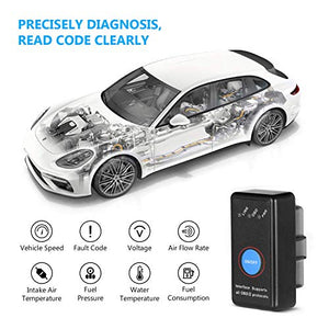 OBD2 Bluetooth 4.0, Smaier OBDII Nuova Versione Diagnosi per Auto, Mini...