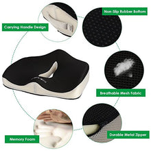 Carica l&#39;immagine nel visualizzatore di Gallery, Carttiya Cuscini per Sedie Ortopedico,Cuscino Coccige Memory Foam, Medium - Ilgrandebazar