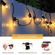 Carica l'immagine nel visualizzatore di Gallery, ROVLAK Catena Luminosa Esterno - 9,5M G40 LED Catena Luci da Giardino Impermeabile con 25+3 Lampadine, 2700K Catena Luminosa Decorazione per Esterni Interni Giardino Matrimonio Festa