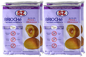 Sz - Senza Zucchero Merende Pesca e Albicocca - 4 Pacchi da 180 G