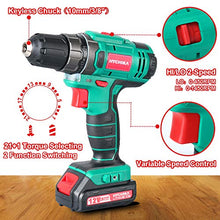 Carica l&#39;immagine nel visualizzatore di Gallery, Trapano Avvitatore Batteria 12V, HYCHIKA a 30N .m Mas,... - Ilgrandebazar