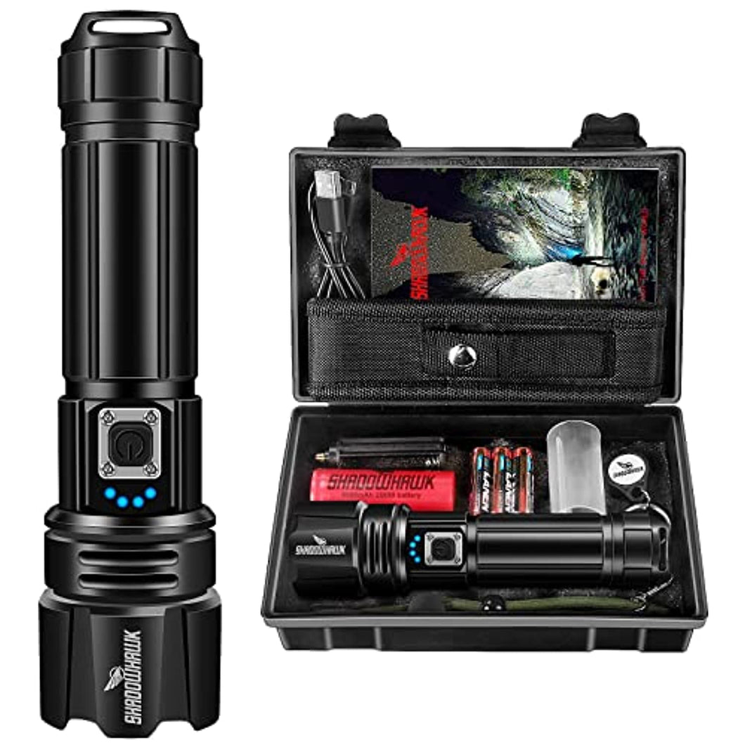 Torce ricaricabili, torcia LED ad alta potenza, potente torcia tattica XHP70.2 con zoom, 5 modalità, impermeabile IPX7, torcia per campeggio, escursionismo, emergenza Torce ricaricabili, torcia LED ad alta potenza, potente torcia tattica XHP70.2 con zoom, 5 modalità, impermeabile IPX7, torcia per campeggio, escursionismo, emergenza