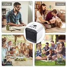 Carica l'immagine nel visualizzatore di Gallery, Mini Condizionatore Portatile, Air Cooler Raffrescatore Evaporativo Aria Condizionata Portatile Casa con 3 Velocità Display Digitale a LED per Casa/Ufficio (bianco)