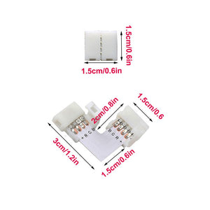 KINYOOO 4 pin L-forma Connettore angolare (10 pezzi), 4 Strisce LED... - Ilgrandebazar