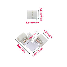 Carica l'immagine nel visualizzatore di Gallery, CESFONJER 4 pin L-forma Connettore angolare (10 pezzi), 4 pin Strisce LED spina (10 pezzi) per la luce di nastro adesiva di SMD 5050 RGBW di 10mm.