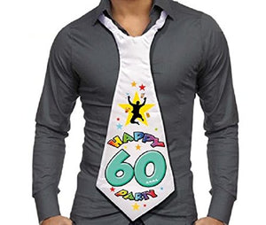 CRAVATTONE 60 ANNI - Cravatta Gadget idea regalo festa 60° Compleanno uomo - Ilgrandebazar