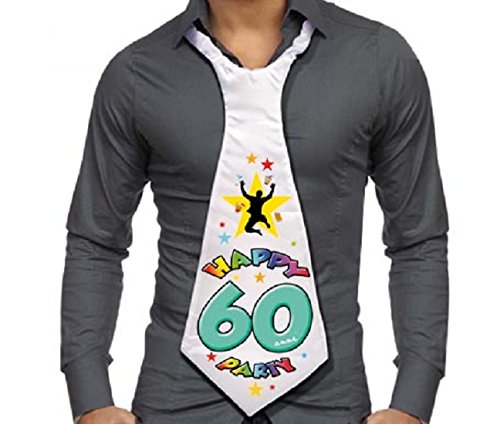 CRAVATTONE 60 ANNI - Cravatta Gadget idea regalo festa 60° Compleanno uomo - Ilgrandebazar
