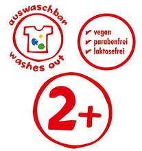 Carica l'immagine nel visualizzatore di Gallery, Marabu, set di 6 colori vivaci KiDS, ciascuno da 35 ml, adatti per dipingere con le mani all’asilo, a scuola, in terapia e a casa, senza parabeni, vegani, senza lattosio, senza glutine, 0303000050800