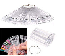 Carica l&#39;immagine nel visualizzatore di Gallery, PIXNOR 50 pz Nail Art Tips colore bastoni Pop Display Fan Come mostrato